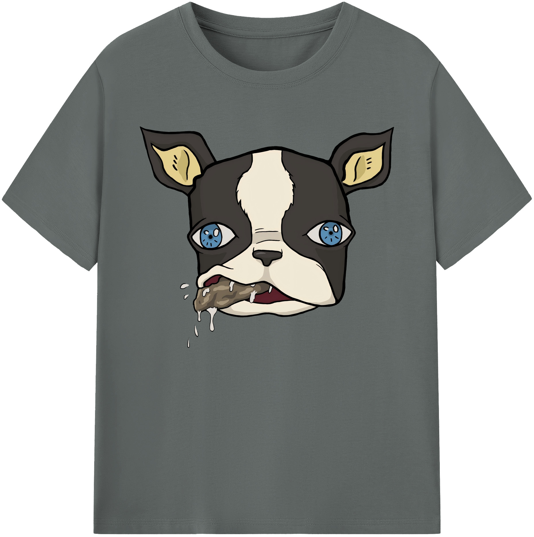 （画像用） ジョジョの奇妙な冒険 イギー JoJo's Bizarre Adventure Iggy 綿100％ メンズ半袖Tシャツ｜肌触りやわらか＆通気性